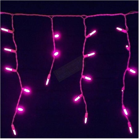 REINDERS Reinders 88661-R M5mm ICICLE Holiday Creations 70 LED Christmas Light String - Pink 88661-R